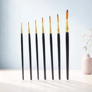 Round Paint Brushes in Taklon Hair