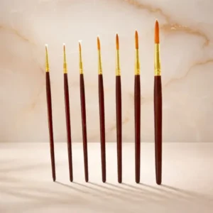 Round Paint Brushes in Taklon Hair