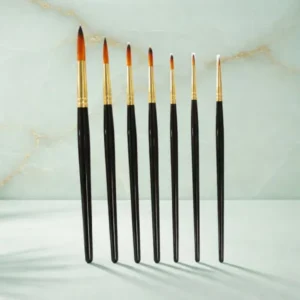 Round Paint Brushes in Taklon Hair