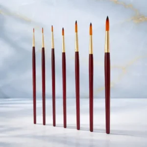 Round Paint Brushes in Taklon Hair