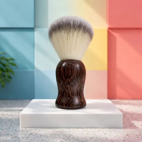Brown Wooden Handle Shaving Brush
