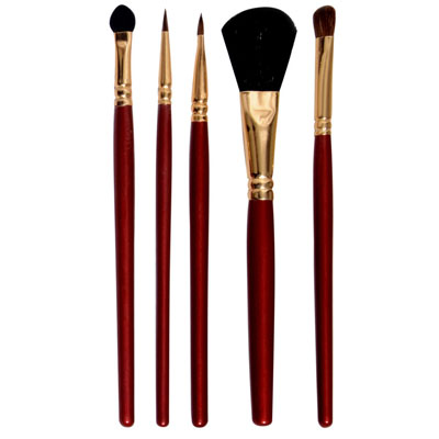 5Pcs Makeup Brush Set – Brown Color