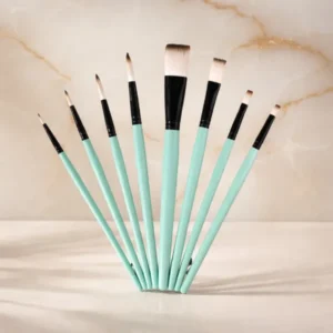 Round & Flat Paint Brush in Taklon Hair