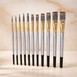 Round & Flat Paint Brush in Imitation Hair