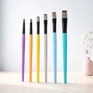 Round & Flat Paint Brush in Imitation Hair