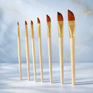 Round & Flat Paint Brush in Taklon Hair