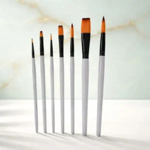 Round & Flat Paint Brush in Taklon Hair