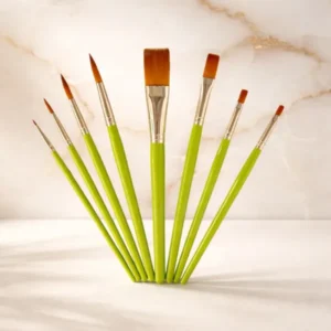 Round & Flat Paint Brush in Taklon Hair