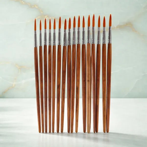 Script Liner Set in Rose Wood Long Handle